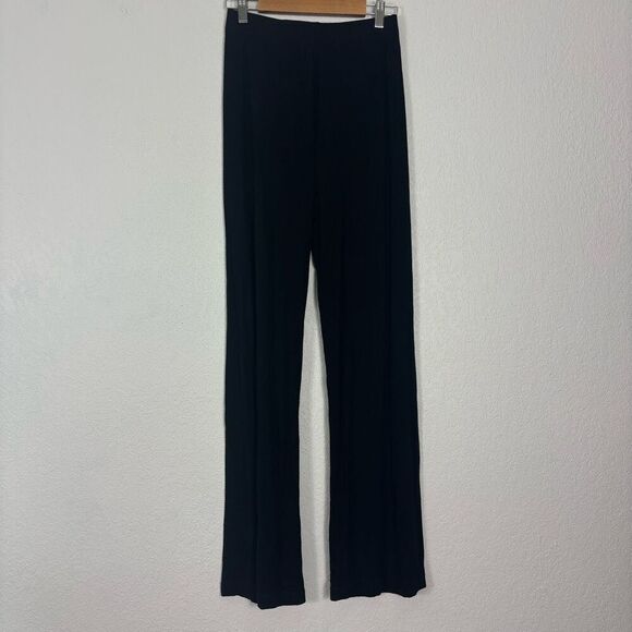 SKIMS Pants - Skims Black Ribbed Loose Flare Pants Women's‎ Size XS